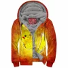 Anime Zip-Fleece-Hoodie, Pikachu Zip-Fleece-Hoodie, Pokemon Zip-Fleece-Hoodie