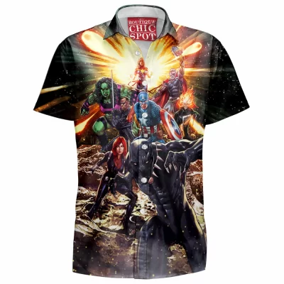 Avengers Hawaiian-Shirt, Comic Hawaiian-Shirt