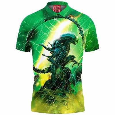 Alien Polo Shirt, Sci-Fi Polo Shirt