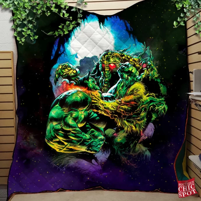 Hulk Man-Thing Quilt Blanket