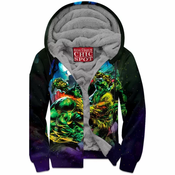 Hulk Man-Thing Zip Fleece Hoodie