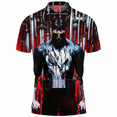 Comic Polo Shirt, Punisher Polo Shirt