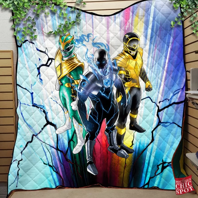 Mighty Morphin Power Rangers Quilt Blanket