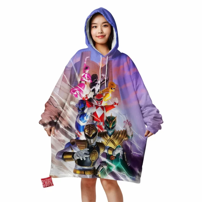 Mighty Morphin Power Rangers Blanket Hoodie