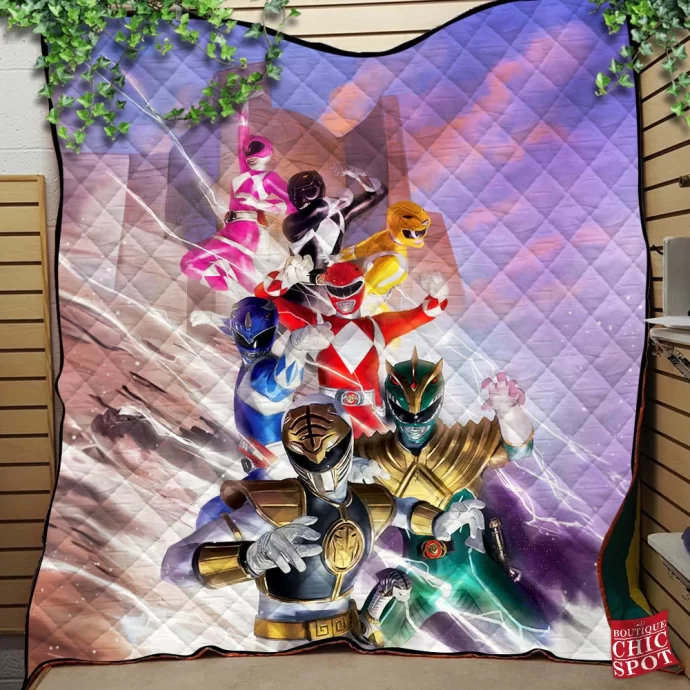 Mighty Morphin Power Rangers Quilt Blanket