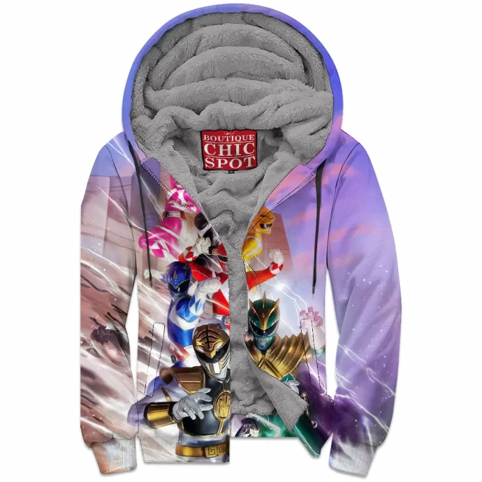 Mighty Morphin Power Rangers Zip Fleece Hoodie