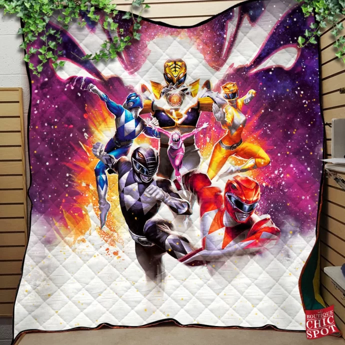 Mighty Morphin Power Rangers Quilt Blanket