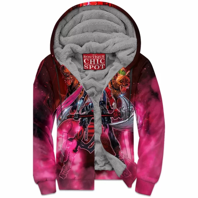 Harley Quinn Zip Fleece Hoodie