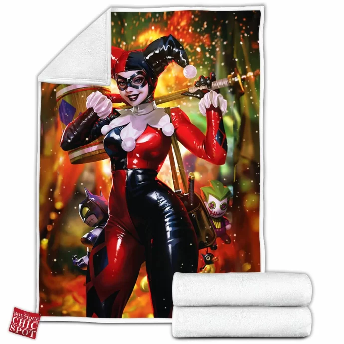 Harley Quinn Fleece Blanket