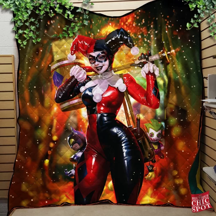 Harley Quinn Quilt Blanket