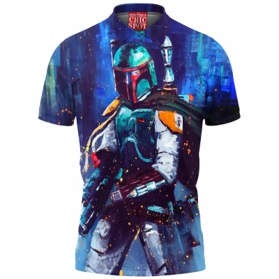 Boba Fett Polo Shirt, Sci-Fi Polo Shirt, Star Wars Polo Shirt