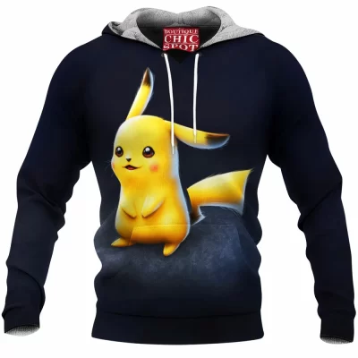 Anime Fleece-Hoodie, Pikachu Fleece-Hoodie, Pokemon Fleece-Hoodie