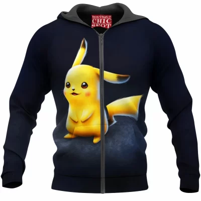 Anime Zip-Hoodie, Pikachu Zip-Hoodie, Pokemon Zip-Hoodie