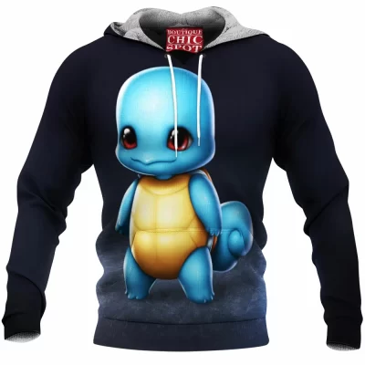 Anime Fleece-Hoodie, Pokemon Fleece-Hoodie, Squirtle Fleece-Hoodie