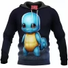 Anime Hoodie, Pokemon Hoodie, Squirtle Hoodie
