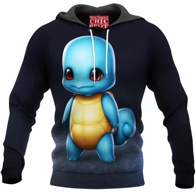Anime Hoodie, Pokemon Hoodie, Squirtle Hoodie