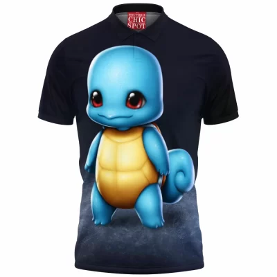 Anime Polo Shirt, Pokemon Polo Shirt, Squirtle Polo Shirt