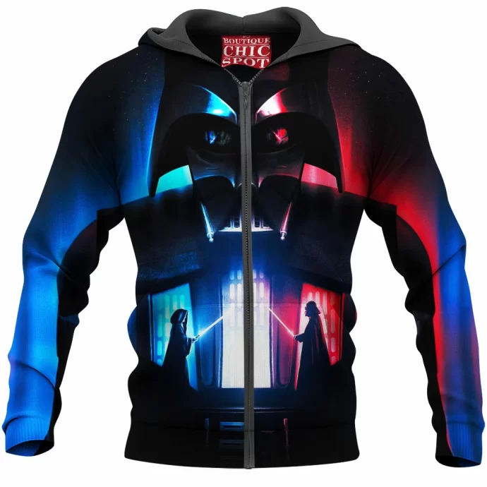 Darth Vader Obi Wan Kenobi Zip Hoodie