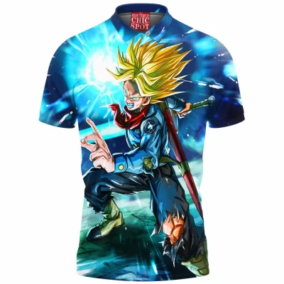 Anime Polo Shirt, Dragon Ball Polo Shirt, Trunks Polo Shirt