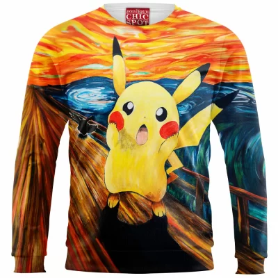 Pokemon Zip Sweatshirt, Anime Zip Sweatshirt, Pikachu Zip Sweatshirt, Scream Zip Sweatshirt