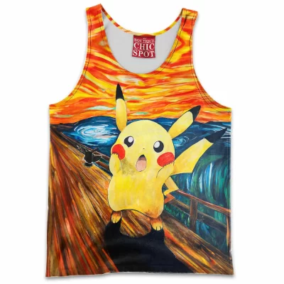 Anime Tank-Top, Pikachu Tank-Top, Pokemon Tank-Top, Scream Tank-Top
