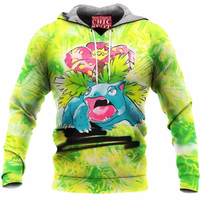 Anime Fleece-Hoodie, Venusaur Fleece-Hoodie, Pokemon Fleece-Hoodie