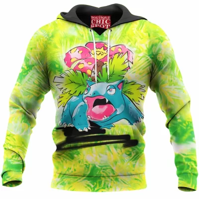 Anime Hoodie, Venusaur Hoodie, Pokemon Hoodie