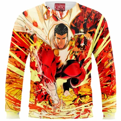 Comic Zip Sweatshirt, Shazam Zip Sweatshirt