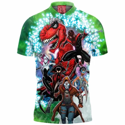 Comic Polo Shirt, Spider-Verse Polo Shirt