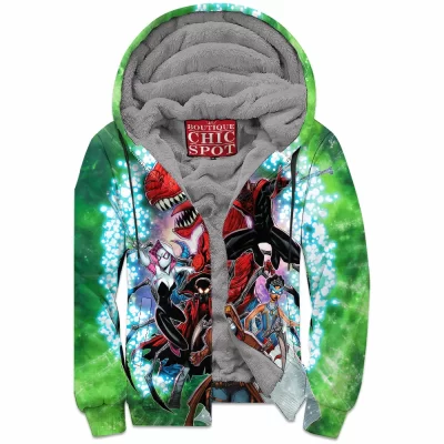 Comic Zip-Fleece-Hoodie, Spider-Verse Zip-Fleece-Hoodie
