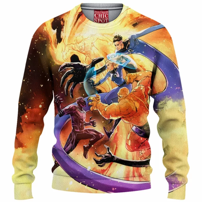 Black Panther Fantastic Four Knitted Sweater