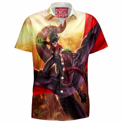 Comic Hawaiian-Shirt, Spider-Woman Hawaiian-Shirt