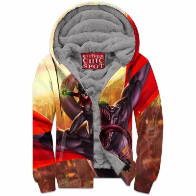 Comic Zip-Fleece-Hoodie, Spider-Woman Zip-Fleece-Hoodie