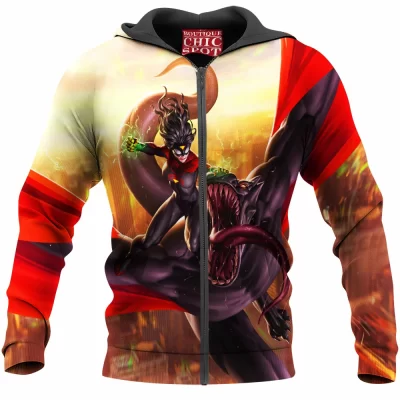 Comic Zip-Hoodie, Spider-Woman Zip-Hoodie