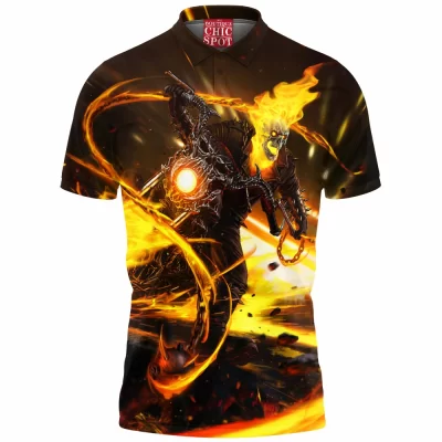 Comic Polo Shirt, Ghost Rider Polo Shirt