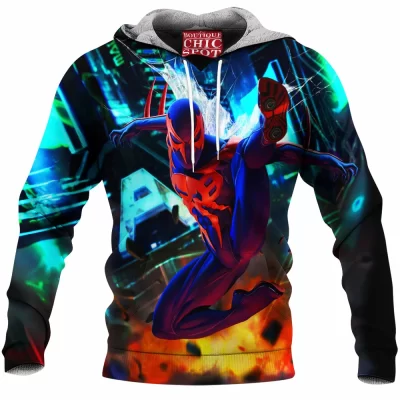 Comic Fleece-Hoodie, Spider-man Fleece-Hoodie, Spider-man 2099 Fleece-Hoodie