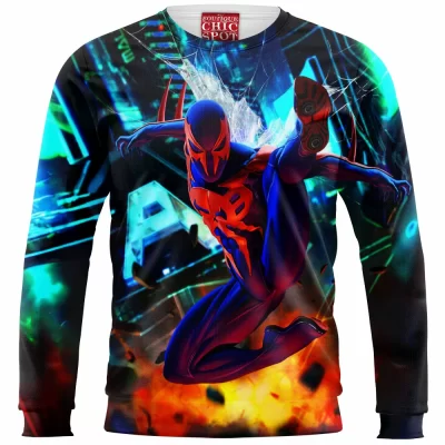 Spider-man Zip Sweatshirt, Comic Zip Sweatshirt, Spider-man 2099 Zip Sweatshirt