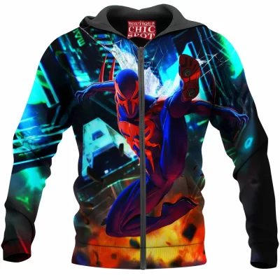 Comic Zip-Hoodie, Spider-man Zip-Hoodie, Spider-man 2099 Zip-Hoodie