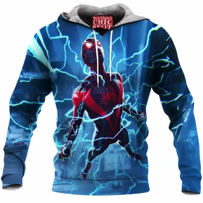 Comic Fleece-Hoodie, Miles Morales Fleece-Hoodie, Spdier-man Fleece-Hoodie