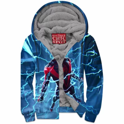 Comic Zip-Fleece-Hoodie, Miles Morales Zip-Fleece-Hoodie, Spdier-man Zip-Fleece-Hoodie