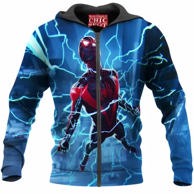 Comic Zip-Hoodie, Miles Morales Zip-Hoodie, Spdier-man Zip-Hoodie