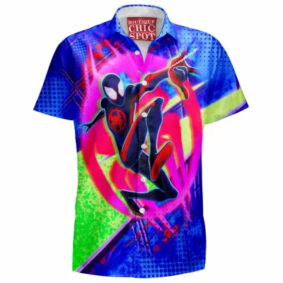 Comic Hawaiian-Shirt, Miles Morales Hawaiian-Shirt, Spdier-man Hawaiian-Shirt