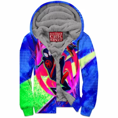 Comic Zip-Fleece-Hoodie, Miles Morales Zip-Fleece-Hoodie, Spdier-man Zip-Fleece-Hoodie