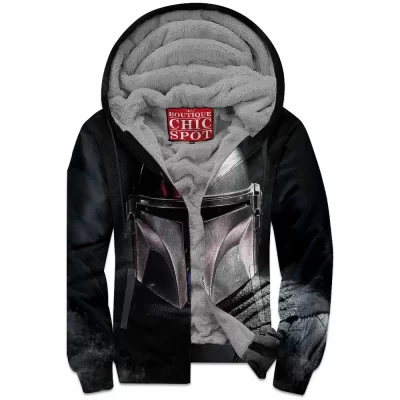 The Mandalorian Zip-Fleece-Hoodie, Sci-Fi Zip-Fleece-Hoodie, Star Wars Zip-Fleece-Hoodie
