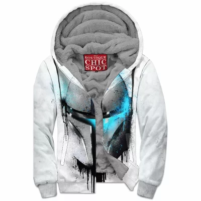 The Mandalorian Zip-Fleece-Hoodie, Sci-Fi Zip-Fleece-Hoodie, Star Wars Zip-Fleece-Hoodie