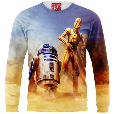 R2-D2 Zip Sweatshirt, Star Wars Zip Sweatshirt, C-3po Zip Sweatshirt