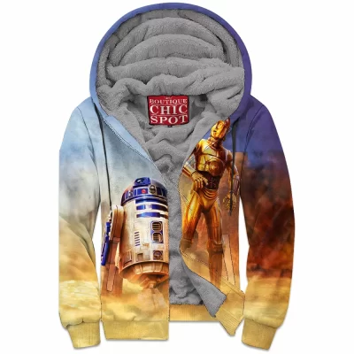 C-3po Zip-Fleece-Hoodie, R2-D2 Zip-Fleece-Hoodie, Sci-Fi Zip-Fleece-Hoodie, Star Wars Zip-Fleece-Hoodie