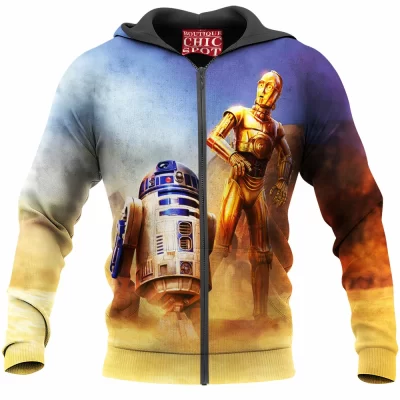 C-3po Zip-Hoodie, R2-D2 Zip-Hoodie, Sci-Fi Zip-Hoodie, Star Wars Zip-Hoodie
