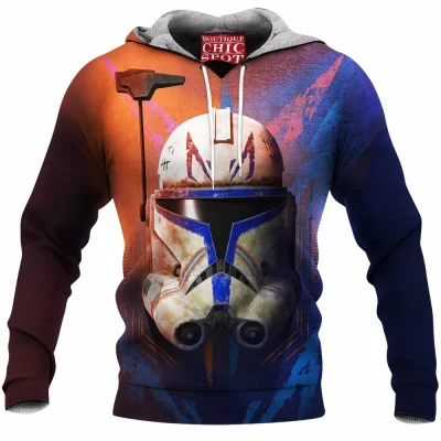 Captain Rex Fleece-Hoodie, Sci-Fi Fleece-Hoodie, Star Wars Fleece-Hoodie