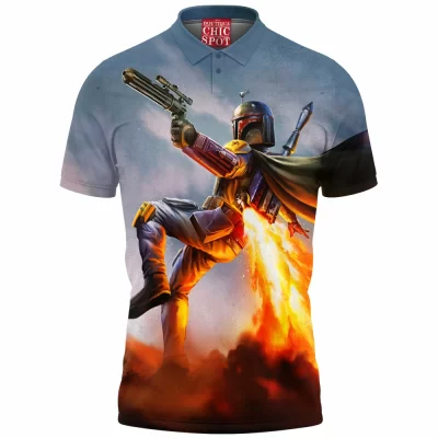 Boba Fett Polo Shirt, Sci-Fi Polo Shirt, Star Wars Polo Shirt